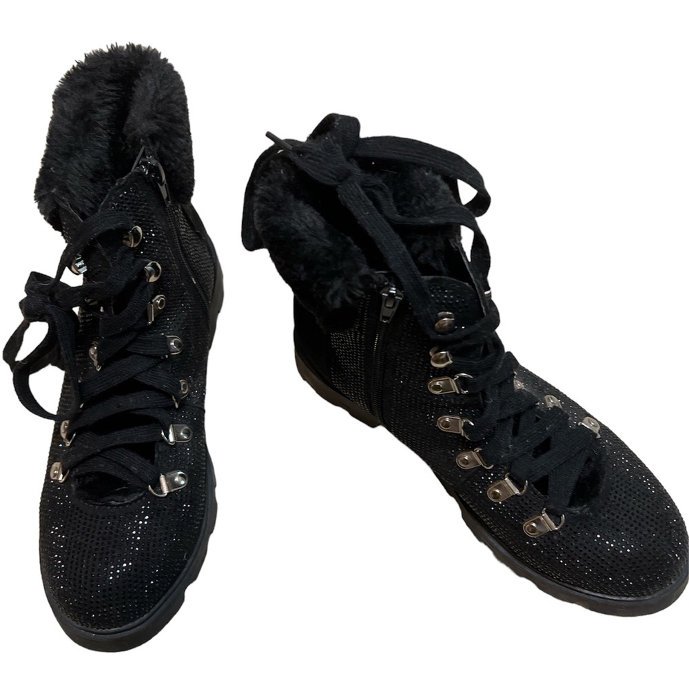 SPARKLE- BLACK ANKLE BOOTS